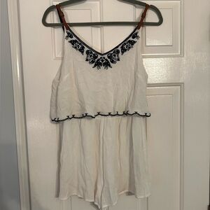 COSTA BLANCA LA ROMPER WITH LEATHER ADJUSTABLE STRAPS - Size Small SKU:78